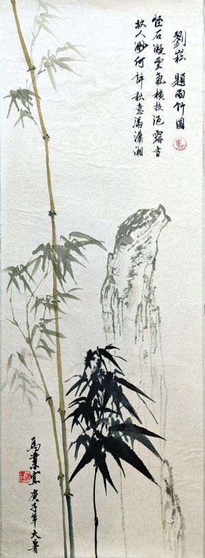Bambous et rochers en hauteur